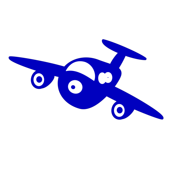 Blue Plane With Window PNG images