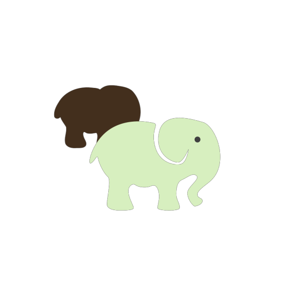 Mint Elephant PNG Clip art