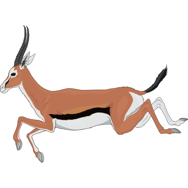Leaping Antelope PNG Clip art