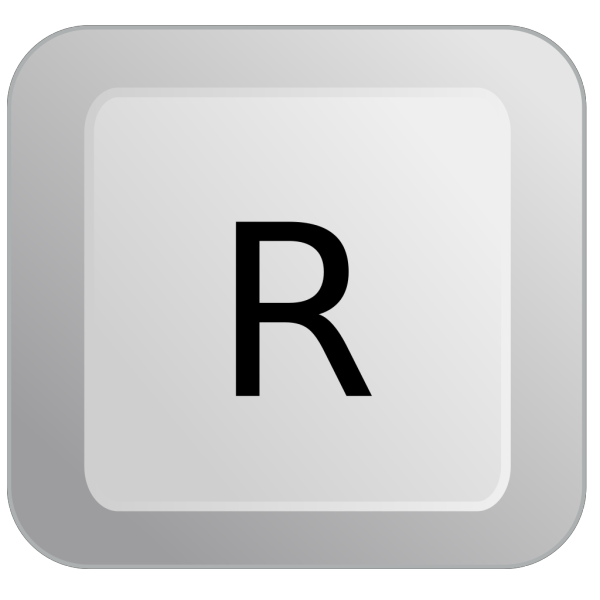 R Keyboard Button PNG Clip art