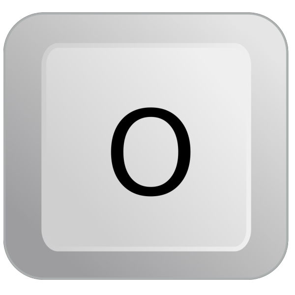 O Keyboard Button PNG Clip art