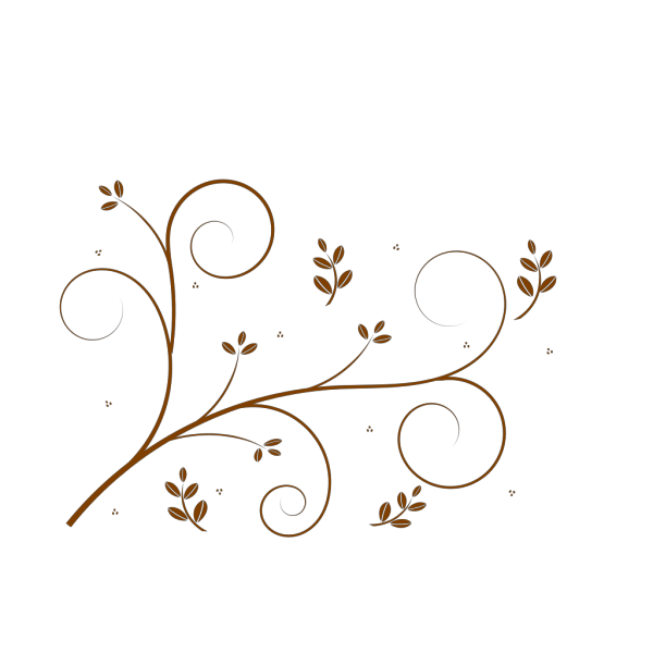 Brown Vine With Leaves PNG Clip art