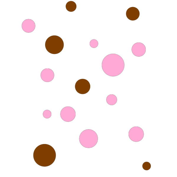 Brown & Pink Polka Dots PNG Clip art