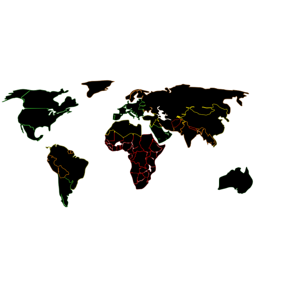 Map Black World PNG Clip art