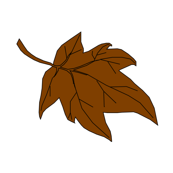 Brown Autumn Leaf PNG Clip art