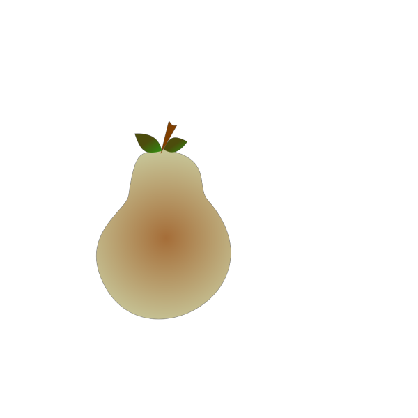 Brown Shaded Pear PNG Clip art