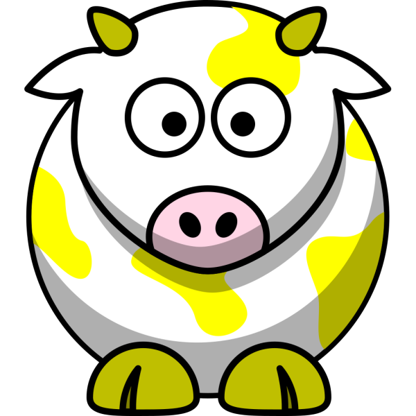 Yellow Cow PNG Clip art
