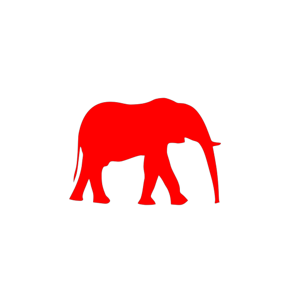 Red Elephant PNG Clip art