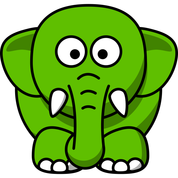 Green Elephant PNG Clip art
