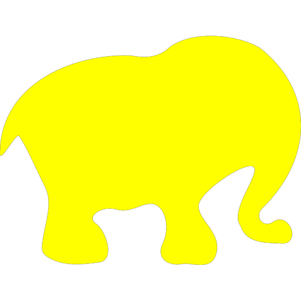 Yellow Elephant PNG Clip art