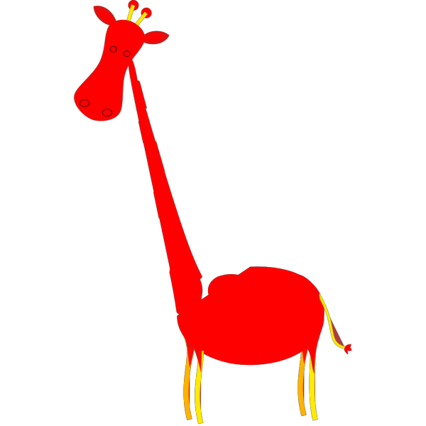 Red Giraffe PNG Clip art