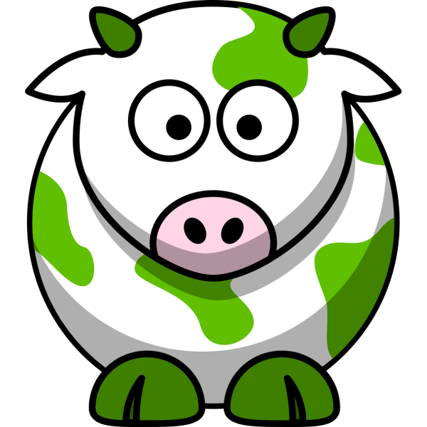 Green Cow 2 PNG Clip art