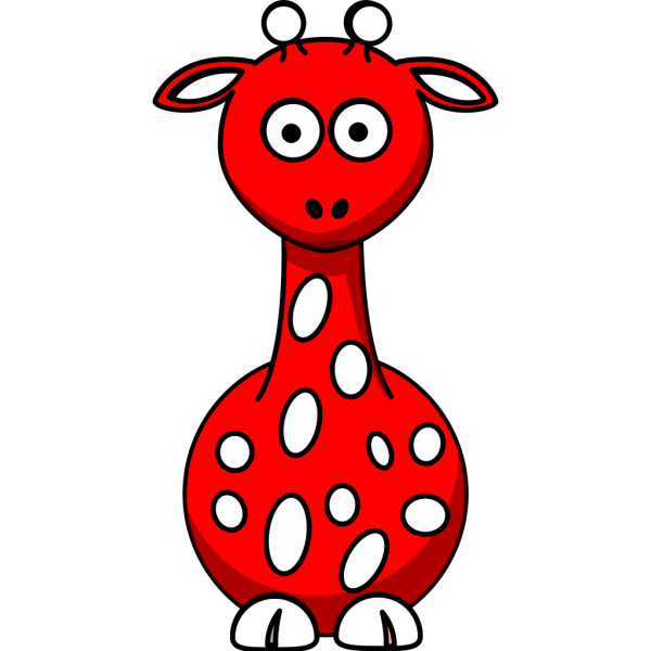 Red Giraffe 2 PNG Clip art