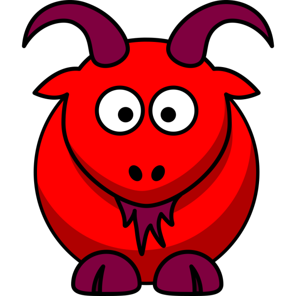 Red Goat PNG Clip art