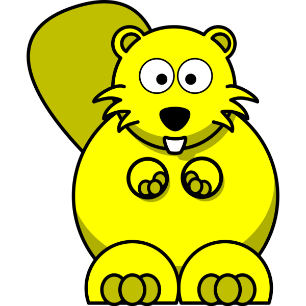 Yellow Beaver PNG Clip art