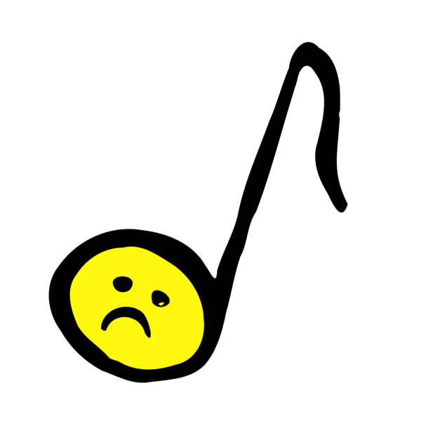 Unhappy Eighth Note PNG images