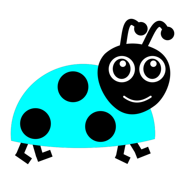 Light Blue Ladybug PNG Clip art