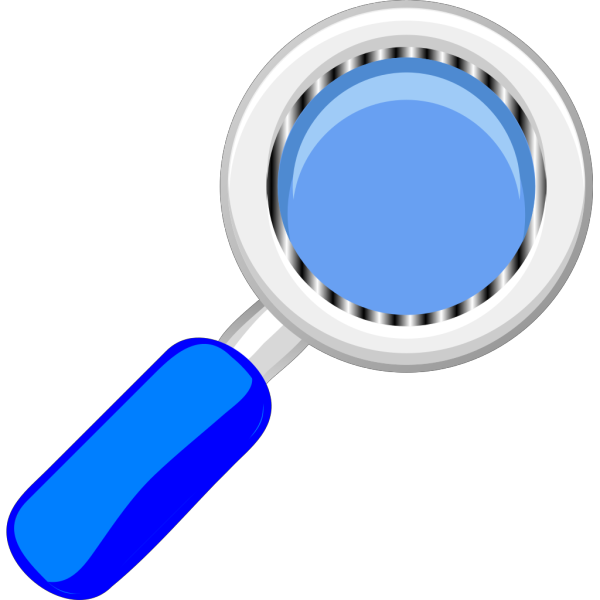 Blue Magnifying Glass PNG Clip art