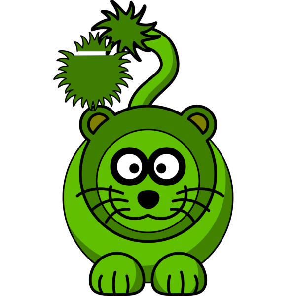 Green Lion PNG Clip art