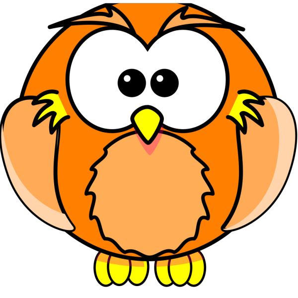 Brown Orange Owl PNG Clip art