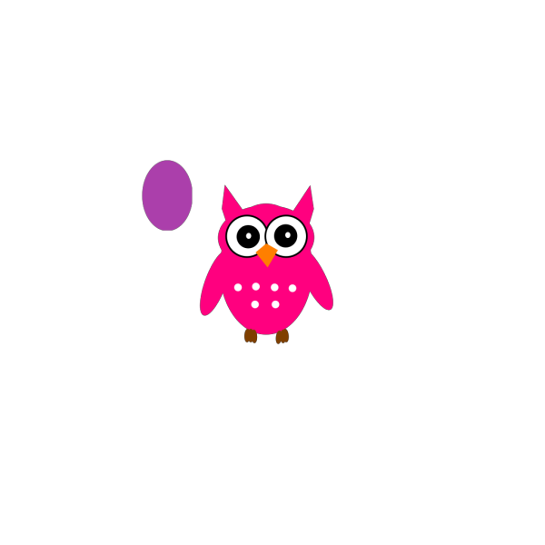 Pink Owl PNG Clip art