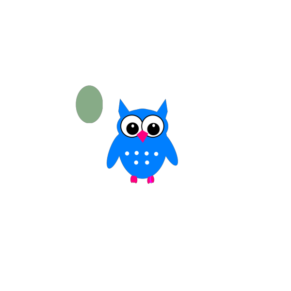 Blue/green Owl PNG Clip art