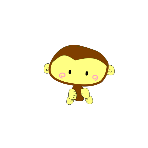 Brown Happy Monkey PNG Clip art