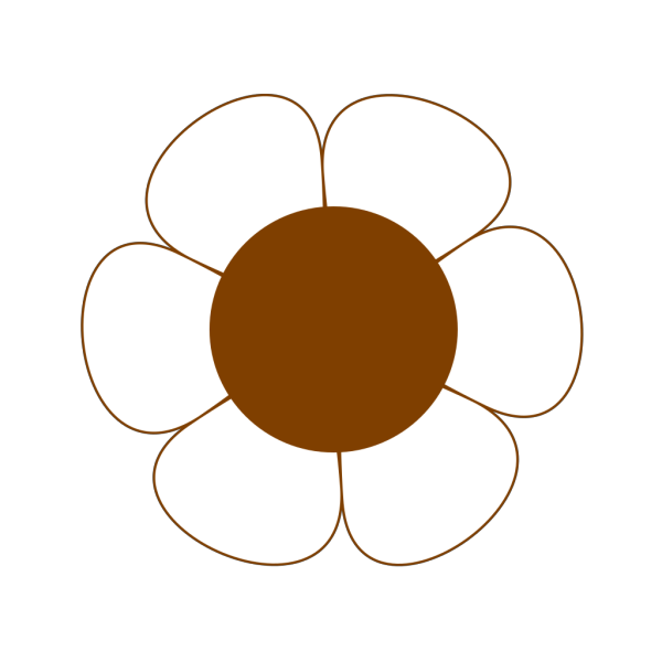 Brown Flower Big PNG Clip art