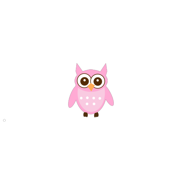 Cute Pink Owl2 PNG Clip art