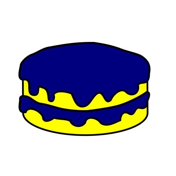 Blue And Yellow Cake PNG Clip art