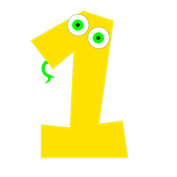Number One Yellow PNG Clip art