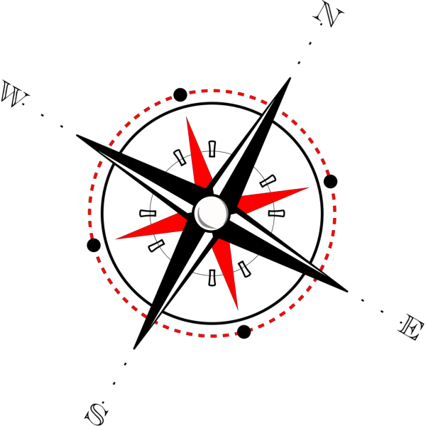 Red Black Compass PNG Clip art