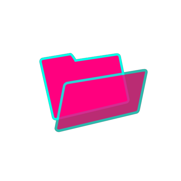 Pink/blue Folder PNG Clip art