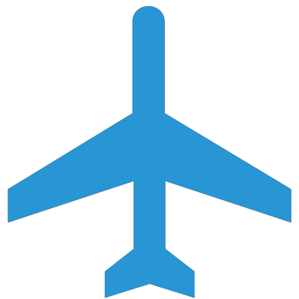 Plane Blue PNG Clip art