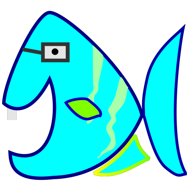Fish With Glasses PNG Clip art