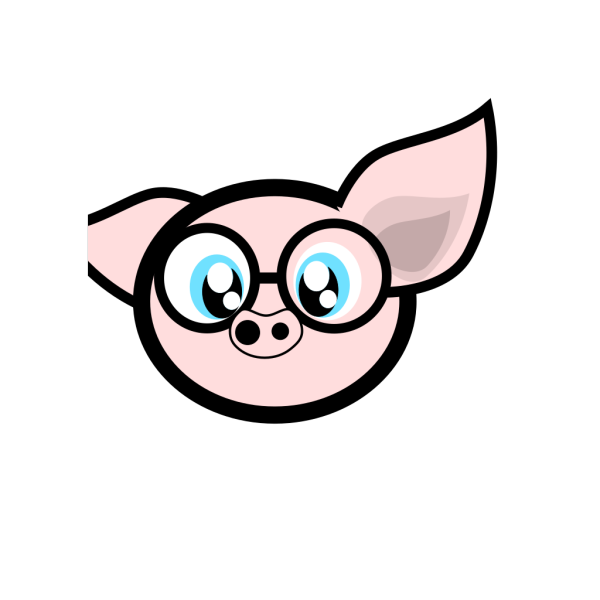 Pig With Glasses PNG Clip art