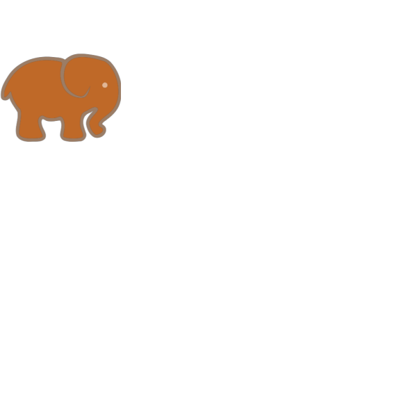 Orange Elephant PNG Clip art