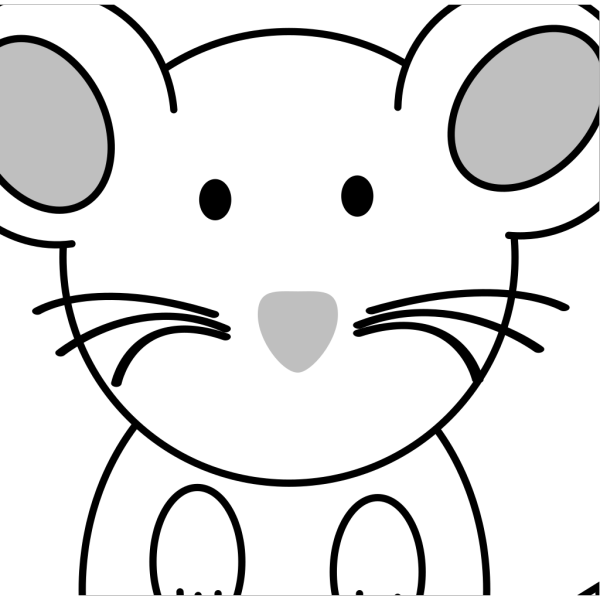 Mouse -white PNG Clip art