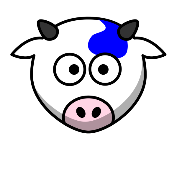 Blue Cow PNG Clip art