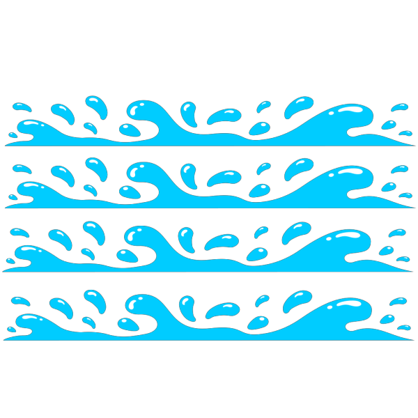 Blue Water Splash  PNG Clip art