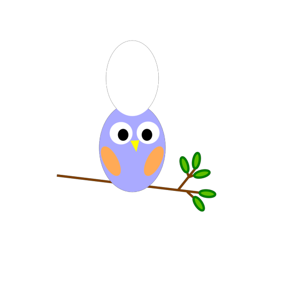 Dreamy Blue Owl PNG Clip art