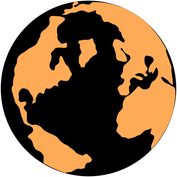 Orange And Black Globe 2 PNG Clip art
