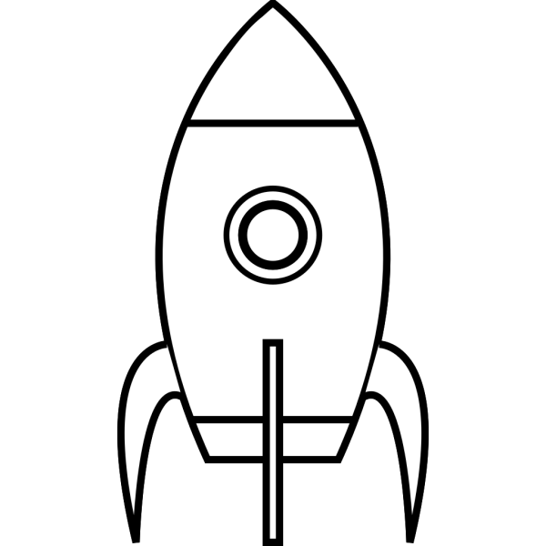 Black And White Rocket PNG Clip art