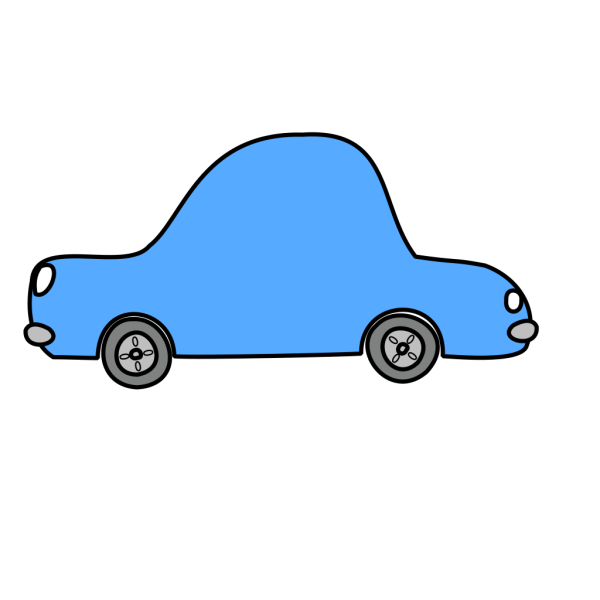Car Simple Blue  PNG Clip art