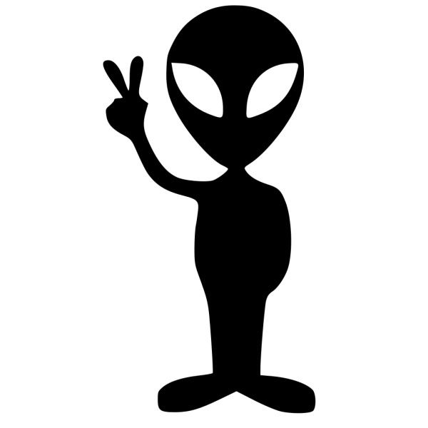 Black Alien PNG Clip art