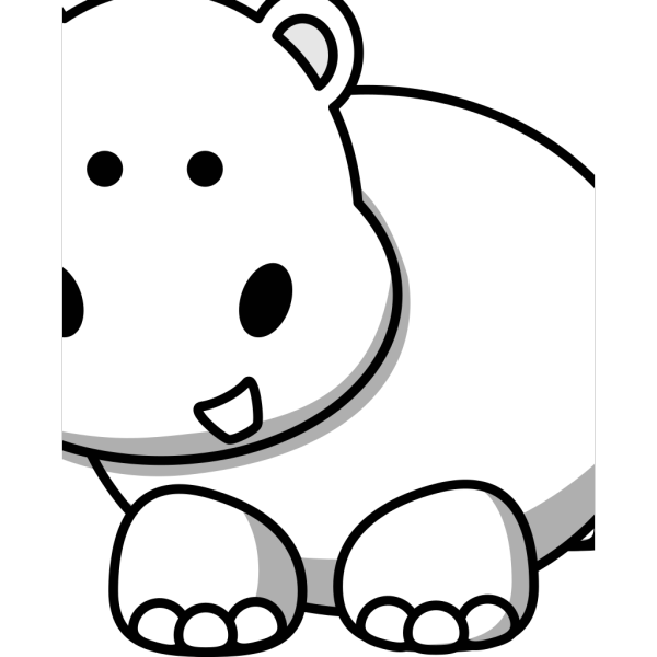 Side Hippo PNG Clip art