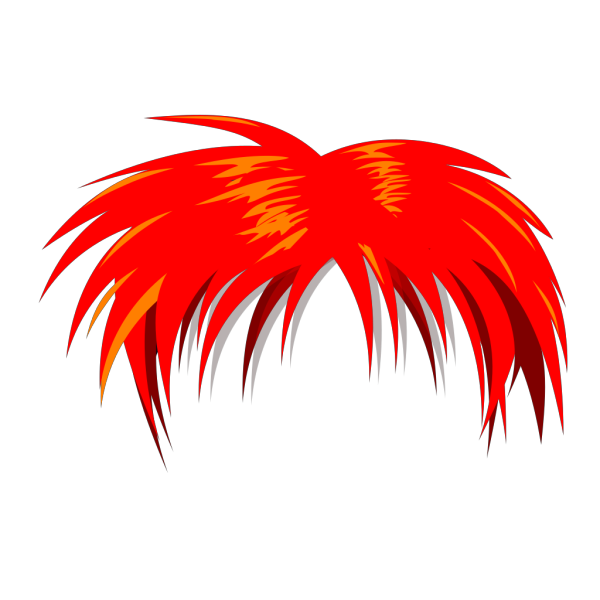 Anime Hair Red PNG Clip art