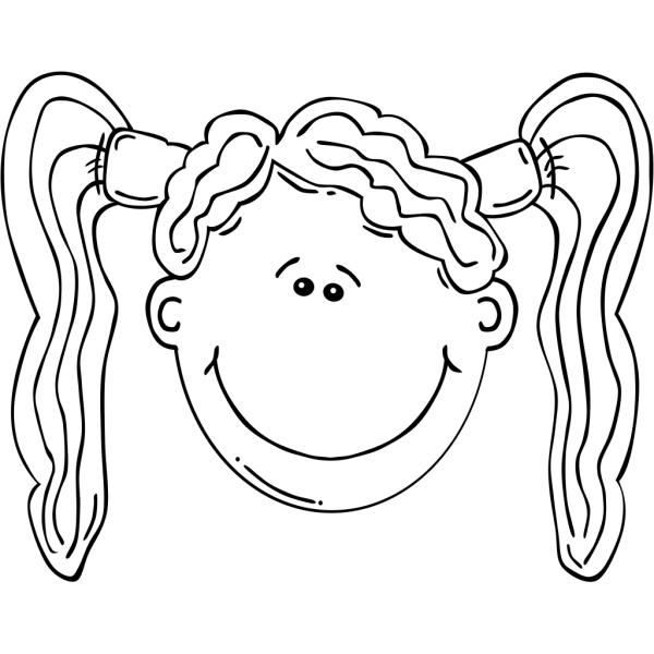 Girl With Pig Tails PNG Clip art