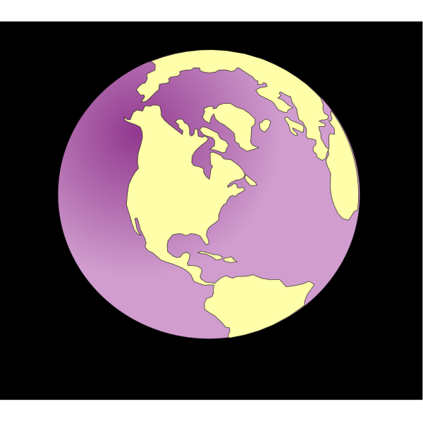 Purple Tinted Earth Black Background PNG Clip art