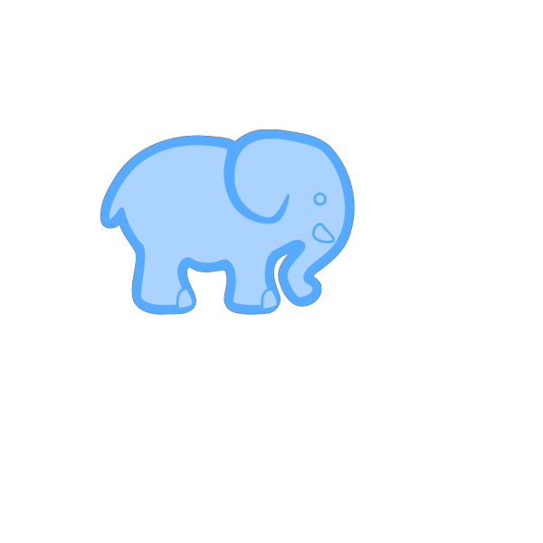 Baby Blue Elephant PNG Clip art